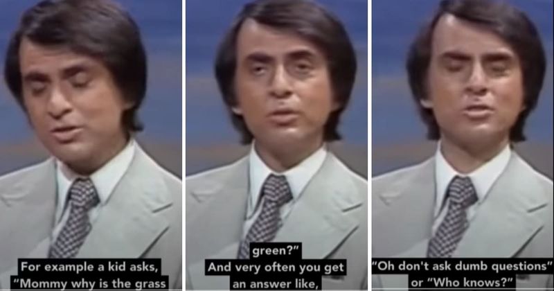 Carl Sagan explains why parents should encourage kids to ask questions and it's an important life lesson