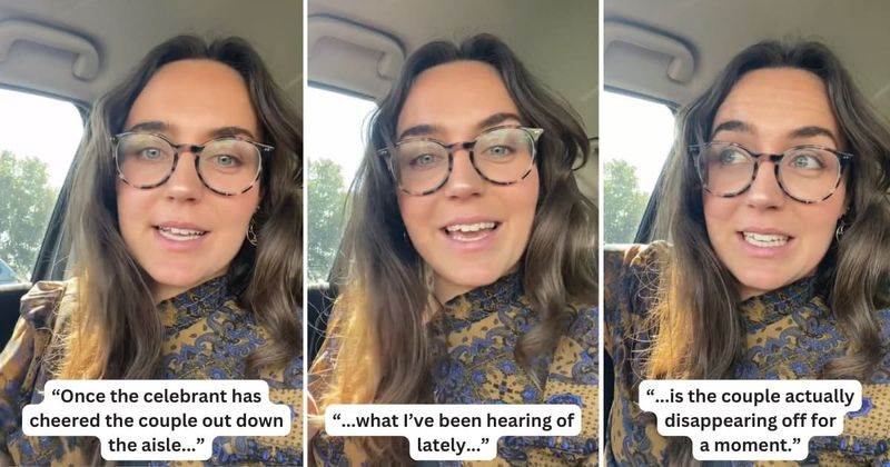 Wedding celebrant shares why couples need to have a moment to themselves right after the ceremony