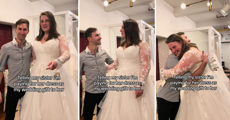 Bride has wholesome reaction after her big brother surprises her with beautiful gesture