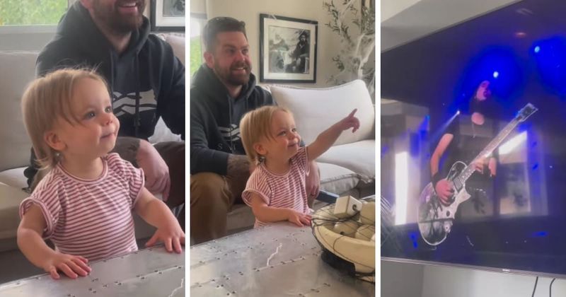 Ozzy Osbourne's granddaughter has the cutest reaction to seeing her 'Papa' on TV