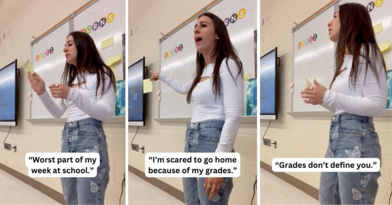 Teacher explains why grades don't define students in a brilliant speech in class: 'Do not stress'