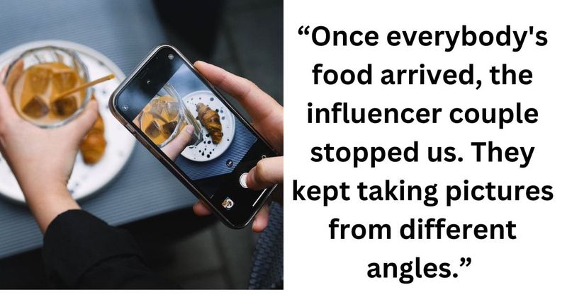 Diner takes a stand against influencer couple who ruined his lunch just for their content