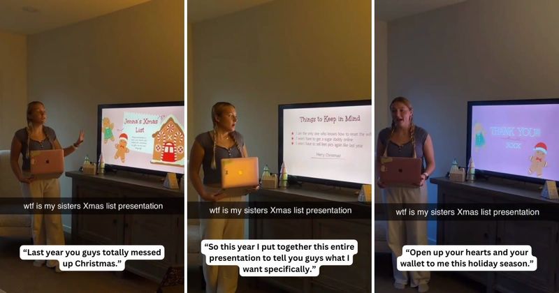Young woman delivers hilarious PPT to ensure family doesn't mess up her Christmas gift again