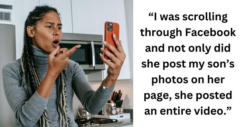 Mom humbles ignorant family member who posted her son's pictures online without her consent