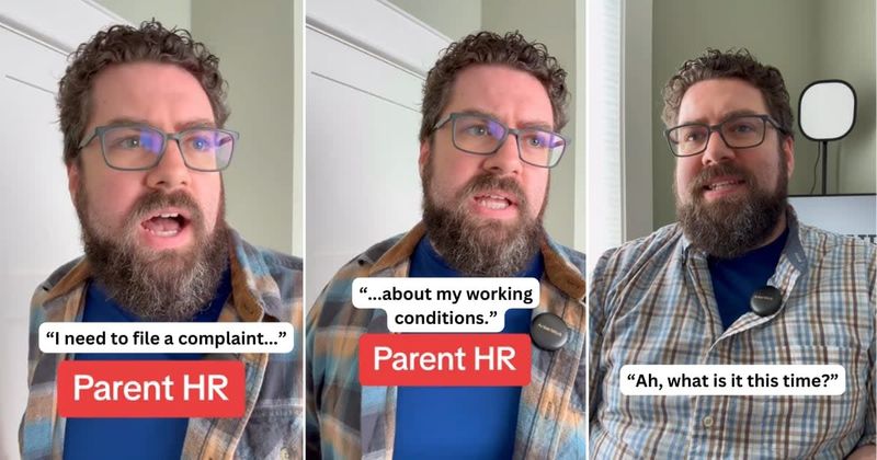 Dad reveals the challenges of parenting through unusual 'Parent HR' skit and it's as funny as it gets