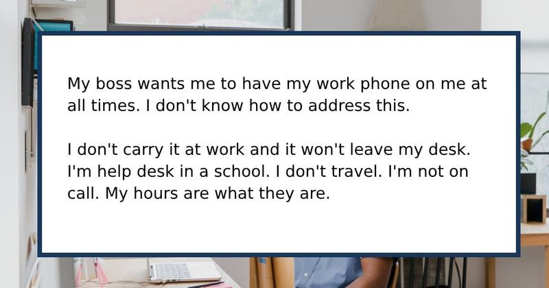 People rally around employee who was ordered to carry their work phone at all times by their boss