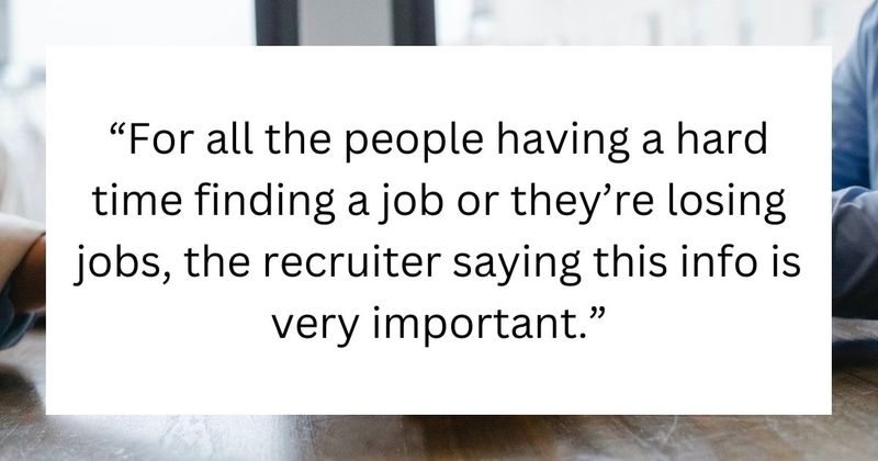 Recruiter educates people on current job market and explains how many things are 'not normal' in it