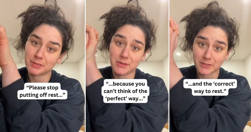 Woman highlights the importance of taking rest and how there is no 'perfect' way to do it