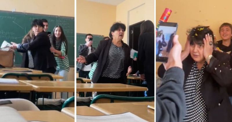 Students prank their favorite teacher before surprising her with heartwarming gesture