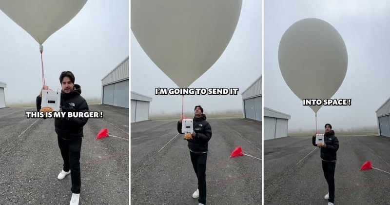 Man's epic quest to send a burger into space to see if it tastes different takes an amusing turn