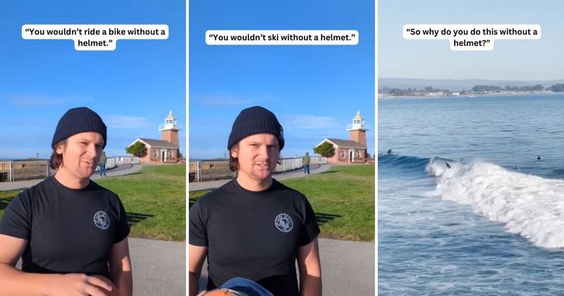 A new type of helmet has been introduced to reduce concussions in surfers and it's brilliant