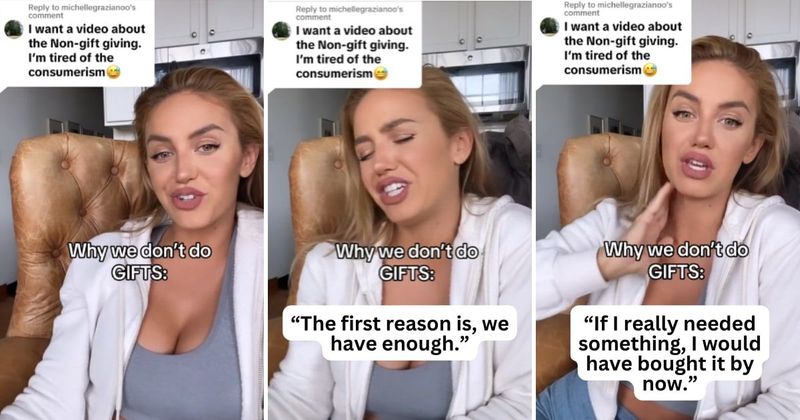 Woman explains why she and her husband don't buy Christmas gifts for family and what they do instead