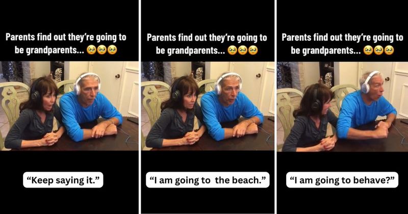 Couple has the most wholesome reaction on learning they are going to be grandparents