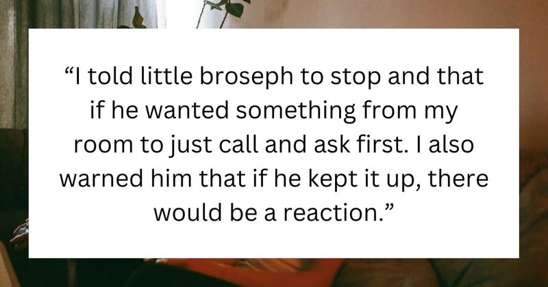 Elder brother hilariously returns the favor when younger sibling keeps stealing his things