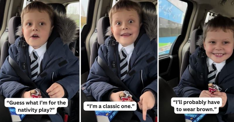 Little boy’s precious reaction to being cast as a door holder in the nativity play is too pure