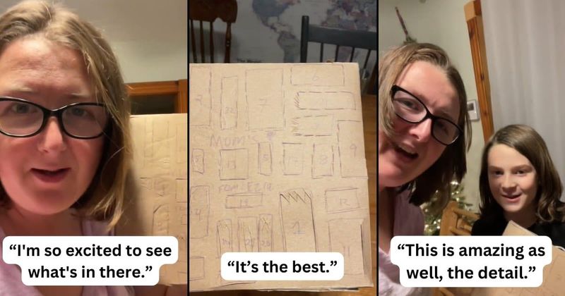 Mom is on cloud nine after receiving a thoughtful and brilliant handmade gift from 10-year-old son