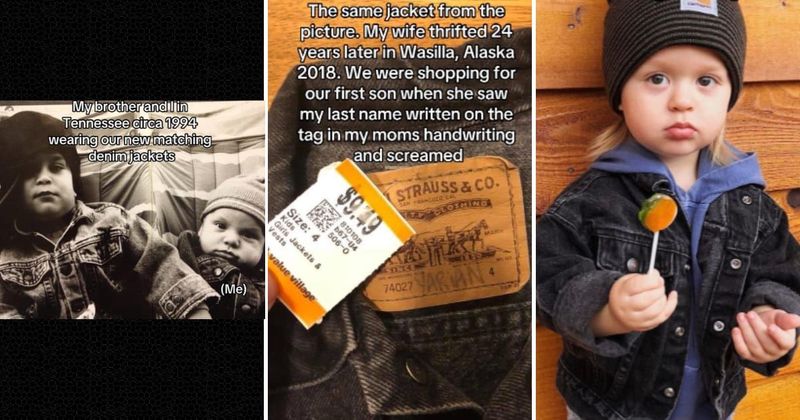 Man finds his childhood jacket after 24 years while shopping for his kid at thrift store