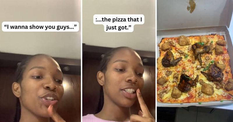 Woman orders a chicken pizza but it comes with a hilariously unexpected twist 