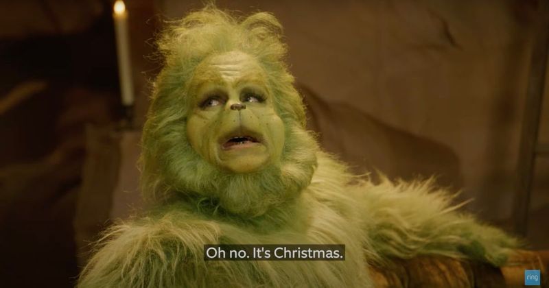 The Grinch is ready to greet (un)wanted visitors this holiday season in his own special way