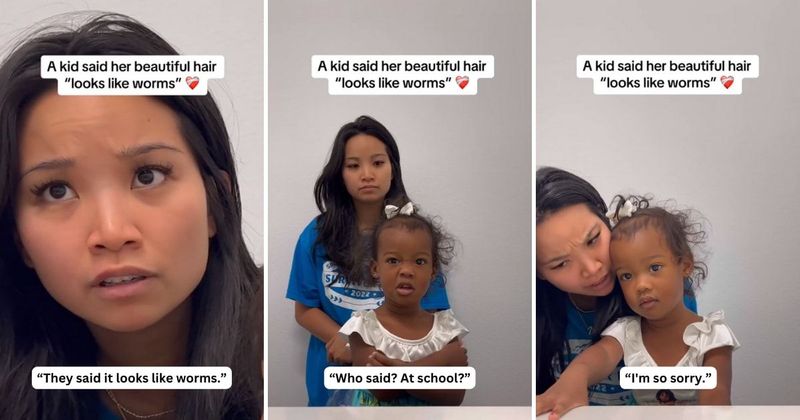 Mom turns young daughter's experience of being bullied for her hair into a lesson on kindness