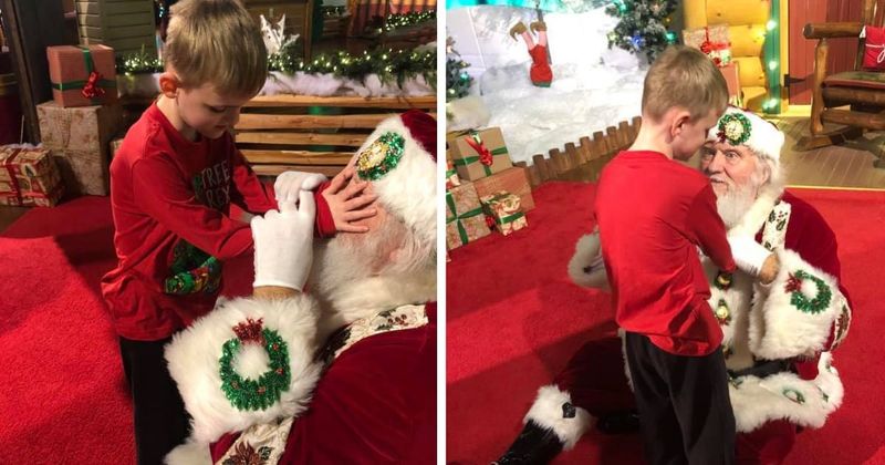 Blind and autistic boy has his first ever and most magical encounter with 'best ever Santa'