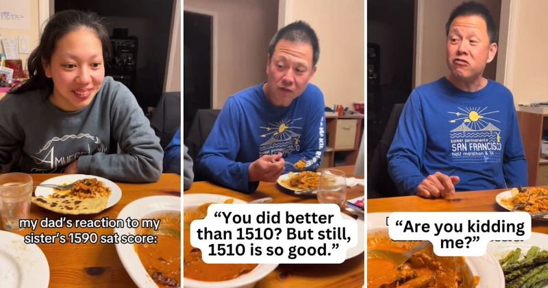 Supportive dad has the sweetest reaction when surprised with daughter's unexpected SAT scores