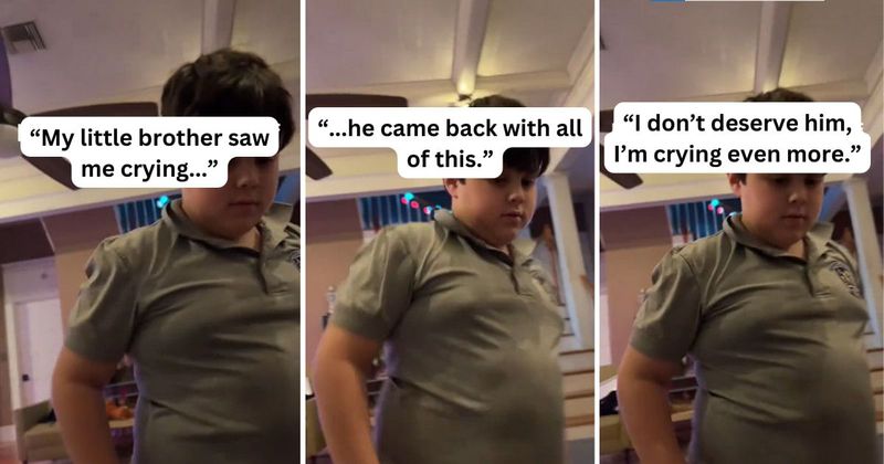 Little brother comes up with a heart-melting way to comfort crying sister and it's so wholesome