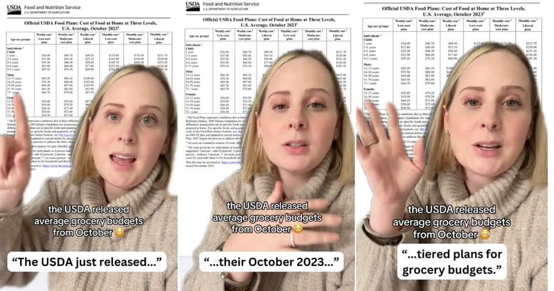 Woman analyses the USDA's average grocery budget and she's got some very valid concerns
