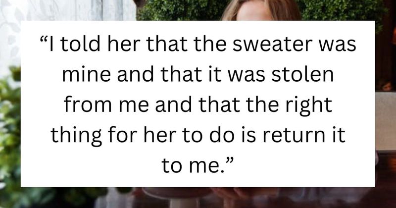 Girl publicly confronts shy classmate wearing her sweater that was donated. The internet humbles her
