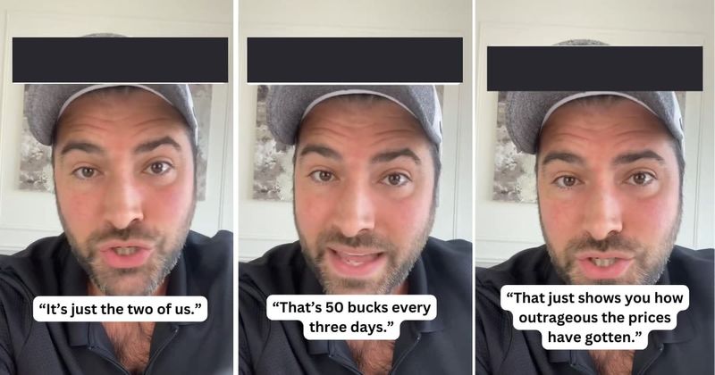 Man shares his expensive grocery bill revealing the impact of inflation on cost of living