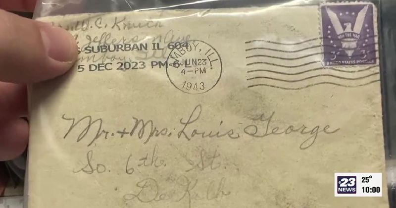 Letter from 1943 resurfaced at post office and found its way to its destination after 40 years