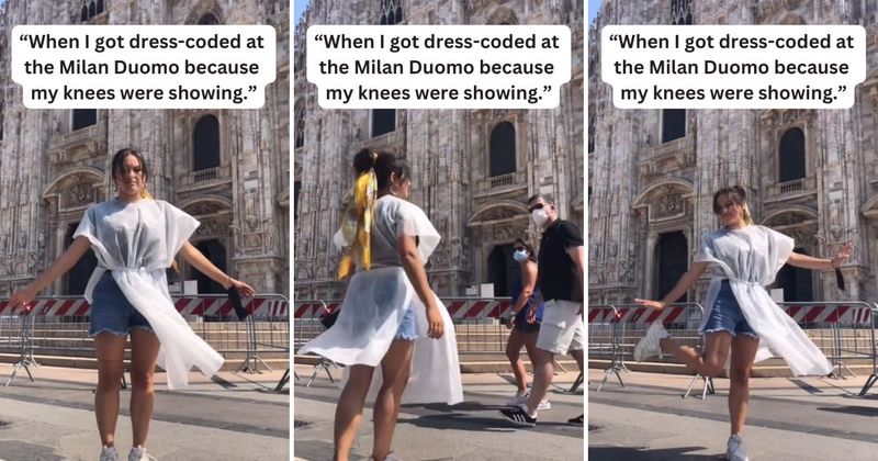 Woman's response after being 'dress-coded' at Milan's famous church sparks fierce debate