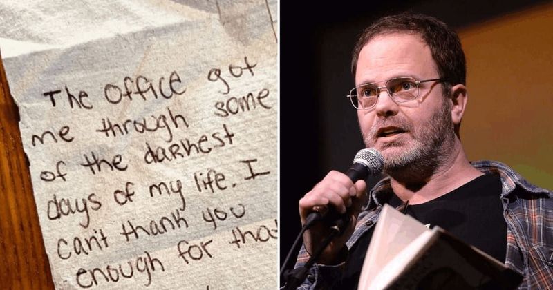 Rainn Wilson gets emotional after mysterious fan leaves him heartwarming note at the airport