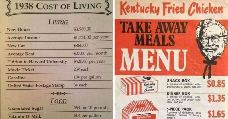 25 examples of the cost of living in the 20th century show us the harsh reality of today's economy