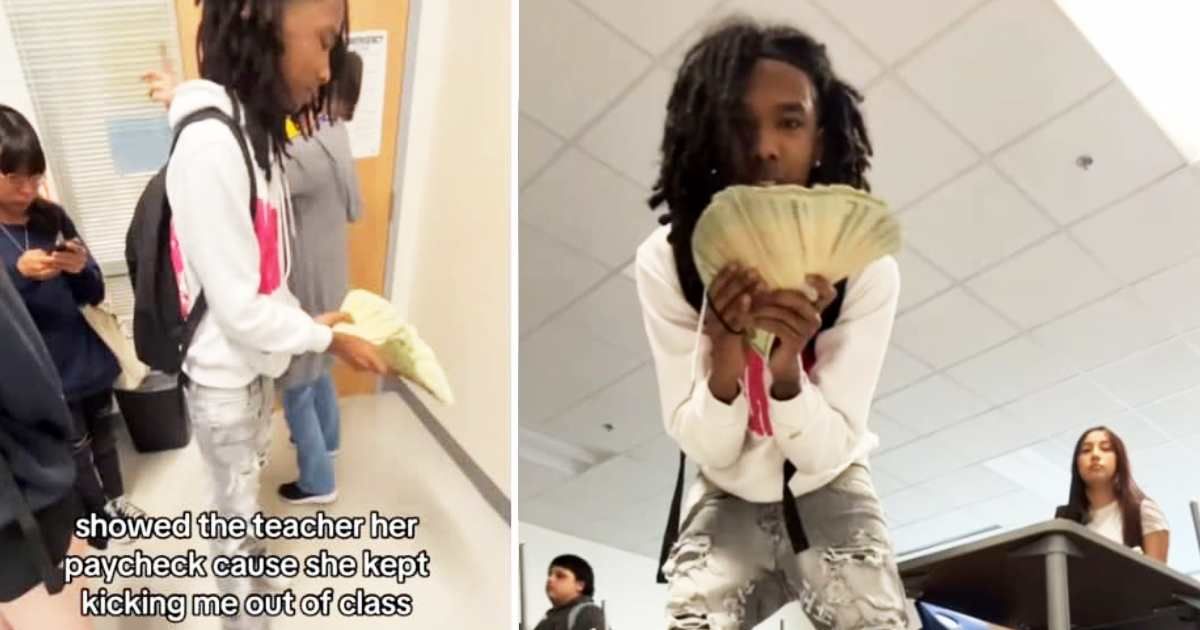 Disrespectful student waves thick wad of cash to mock tutor's 'paycheck' — and no teacher deserves that