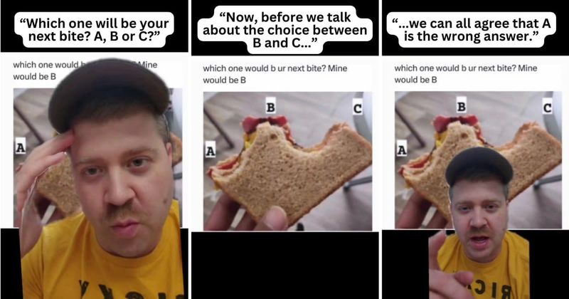 People are arguing over the 'correct' way to eat a sandwich, sparking fierce debate