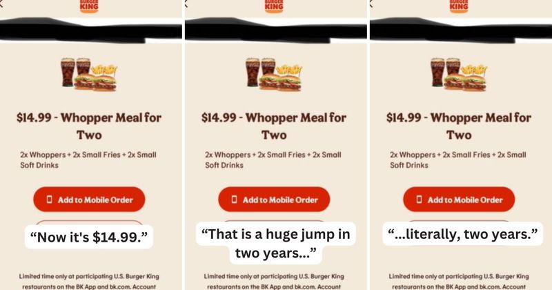 Coupon from 2022 leaves customer flabbergasted over shocking rise in cost of a Burger King meal