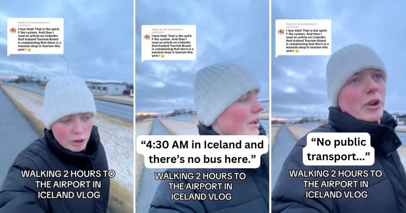 Woman ends up walking for 2.5 hours to the airport in Iceland because cabs charge over $200