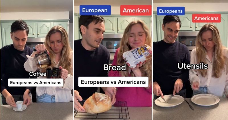 Italian man and his American wife show stark but relatable cultural differences in their behavior