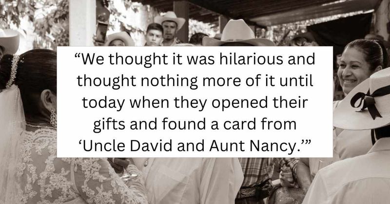 Random couple hilariously crashed a wedding and left a gift behind: 'A lifelong story'