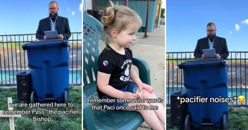 Family's backyard funeral for 3-year-old daughter's pacifier amuses the internet