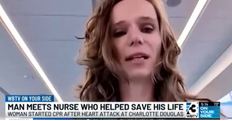 Nurse saves man having heart attack at airport after noticing his 'snoring and breathing'