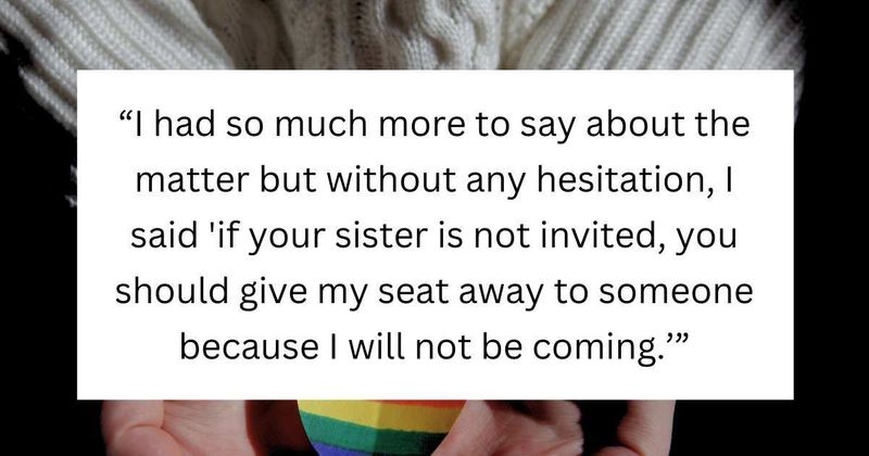 Woman refuses to attend daughter's wedding after she decides not to invite queer sister