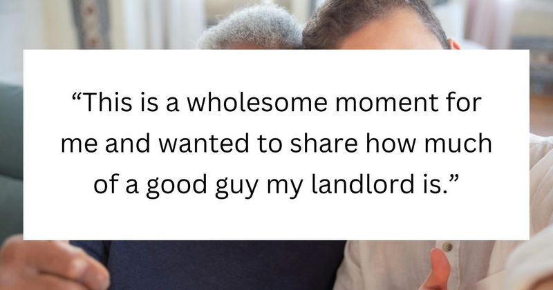 Wholesome elderly landlord wins hearts with a small, heartwarming surprise for his tenant