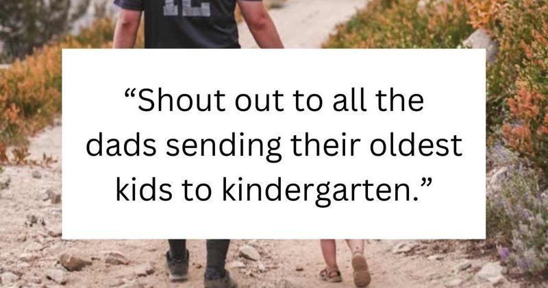 Dad gets emotional about son's first day of kindergarten striking a chord with all parents