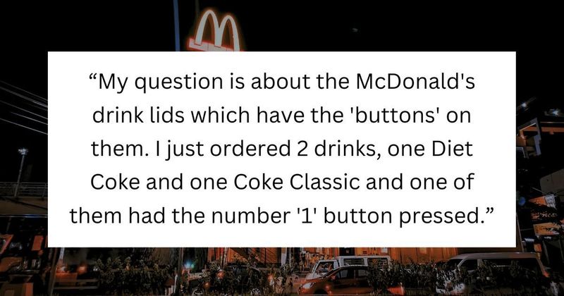 McDonald's employee finally reveals the purpose of the button on top of its drink cups