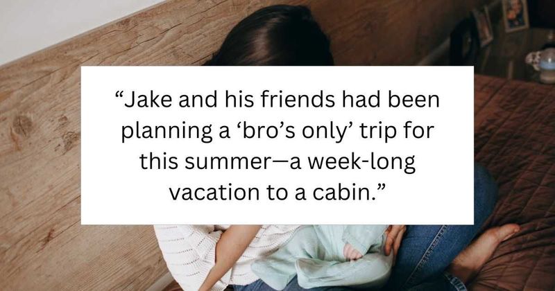 Woman wonders if she is unreasonable for telling her husband to cancel his trip for their newborn