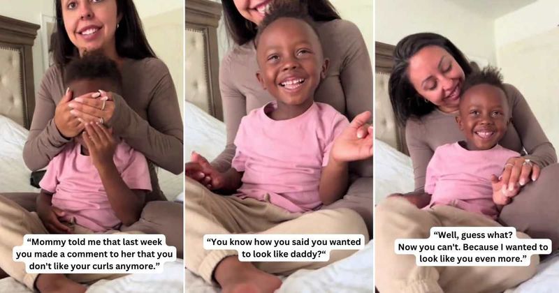 Father pulls off the sweetest surprise to reassure son about his hair in ultimate dad move