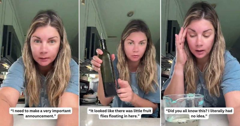Woman unwittingly discovers a simple but effective kitchen hack to deal with pesky fruit flies