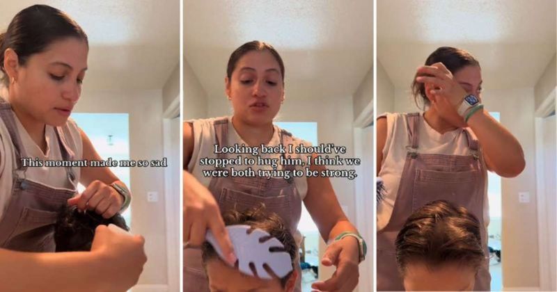 Mom moved to tears by son's unexpectedly emotional words before his first day of school